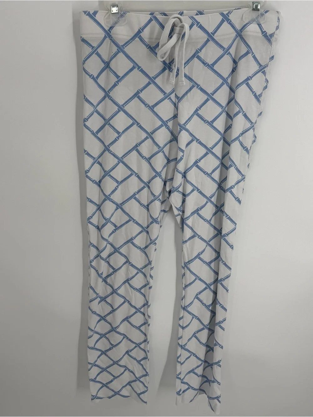 Beaufort Bonnet Company Womens Pima Cotton Pajama Set Size M Blue White 2-piece